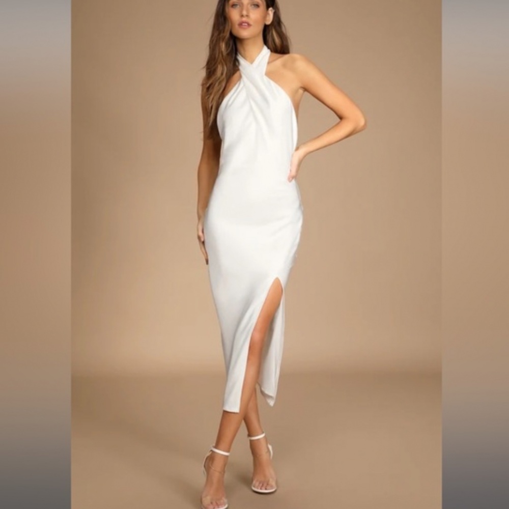 Lulus White Halter Dress